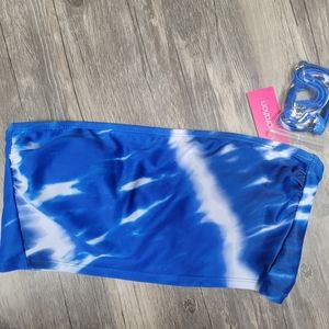 NWT Blue Tie Dye Bikini Top